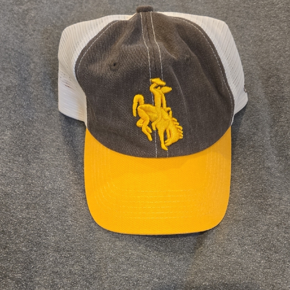 Top of the World Gray and Yellow Hat with Embroidered Design